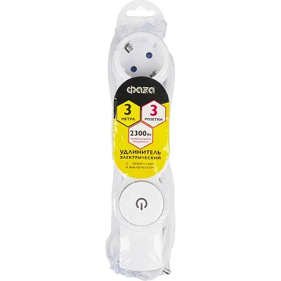 Удлинитель  3 м  3 роз. с заземл. 10А (3x 0,75мм2) Navigator 71452