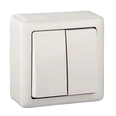 ШЭ xит Выкл. о/у 2кл. с изол. пл. 6А (белый)(156шт) VA56-232I-B