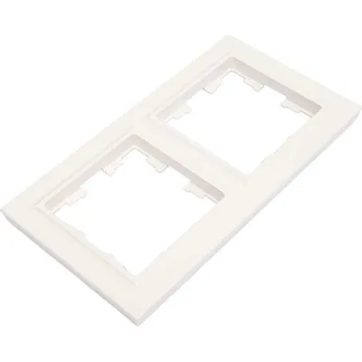 ИЭК Брайт Рамка  2-я РУ-2-2-Бр стекло белый RE IEK