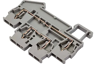 Колодка клеммная пружинная  JXB-ST-1.5 17.5А 3 вывода серая PROxima